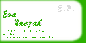 eva maczak business card